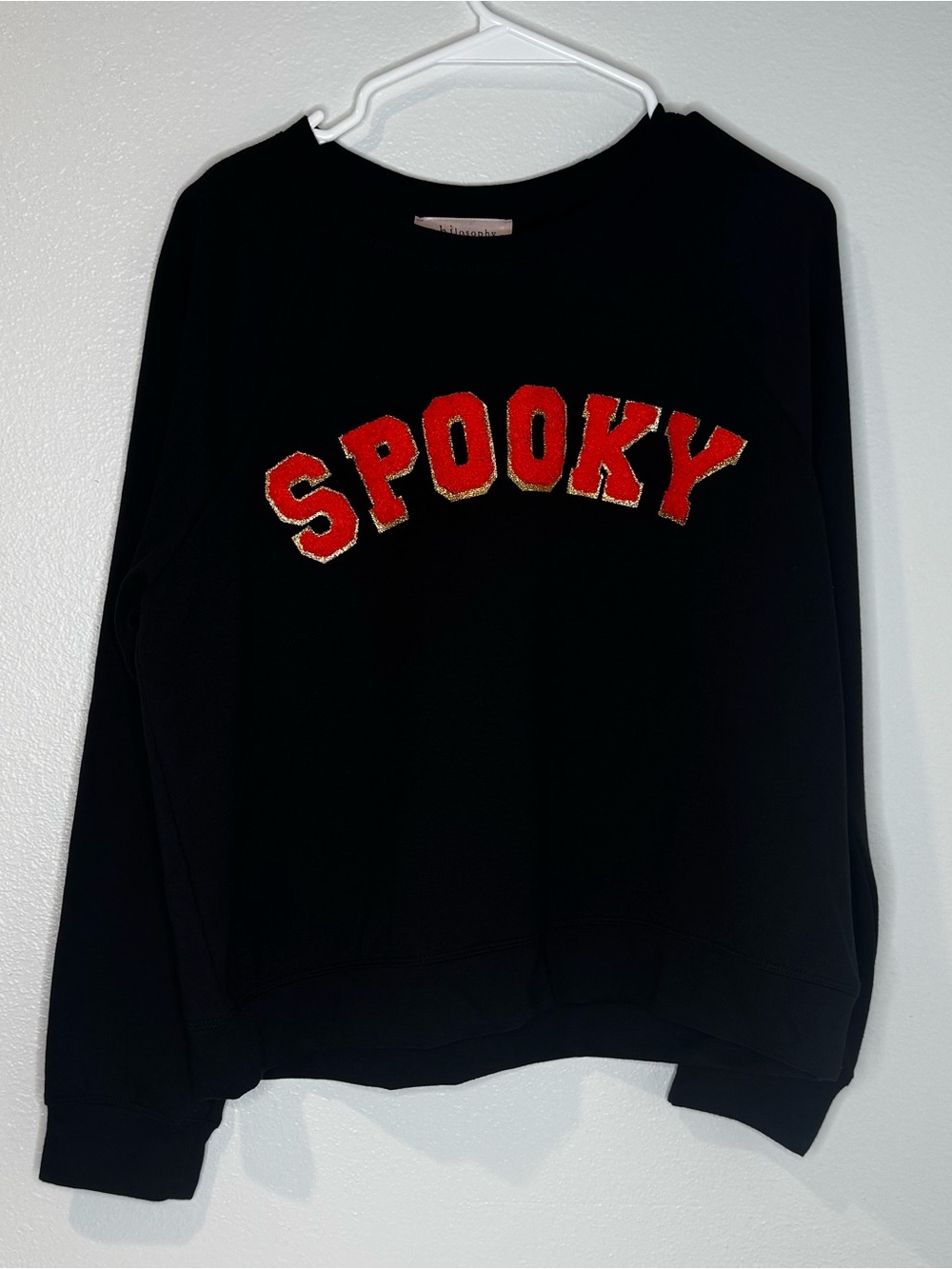 Philosophy Black Crewneck Sweatshirt perfect for Halloween